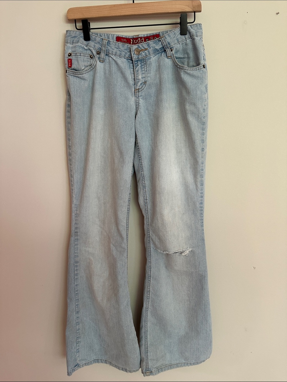 Vintage Y2K Mudd Distressed Low Rise Flared Leg Jeans